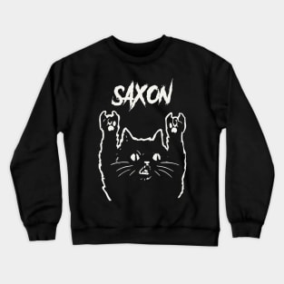 saxon metal cat Crewneck Sweatshirt